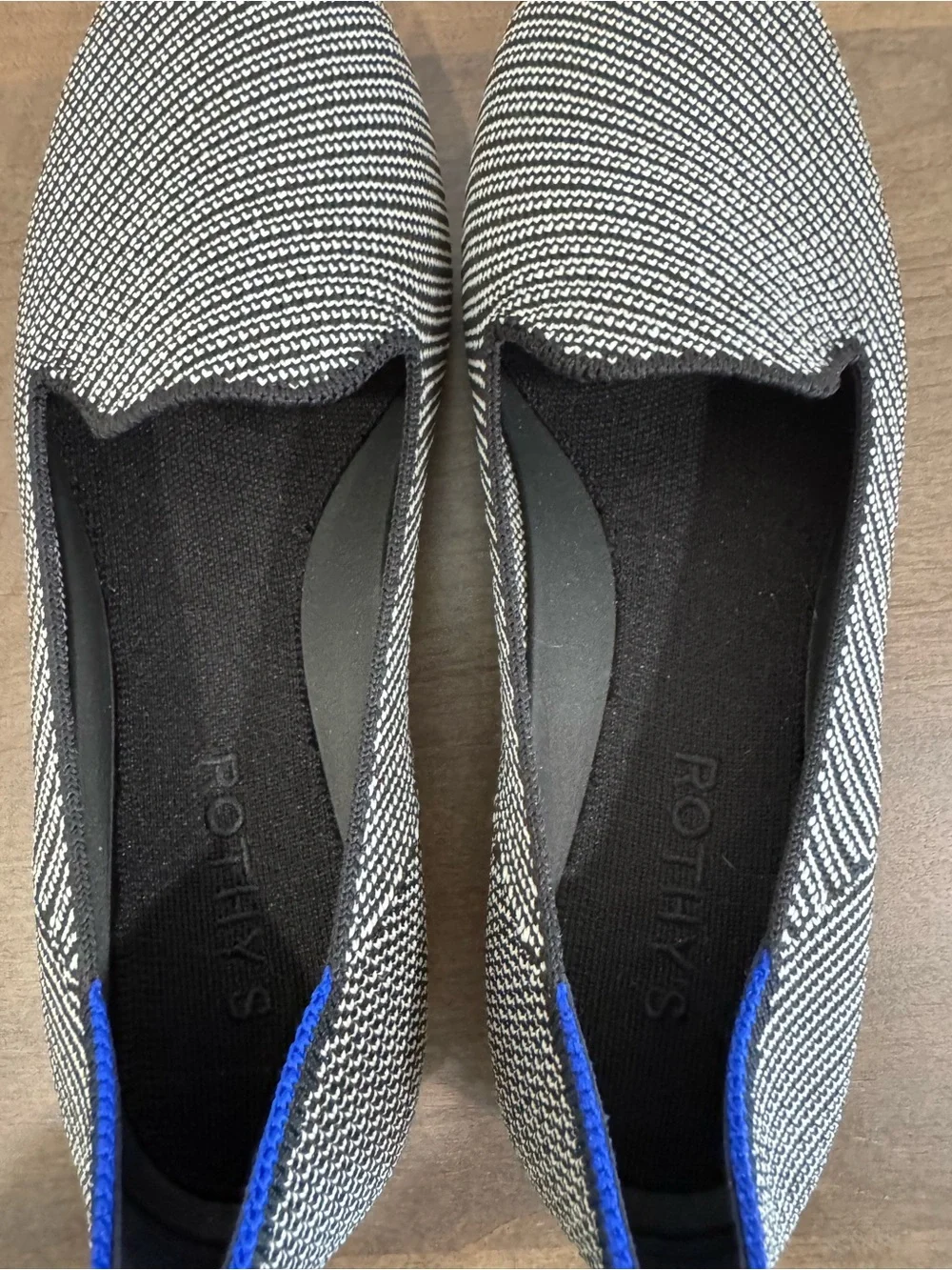 Black & White Slip-On Women’s Rothy almond loafer
